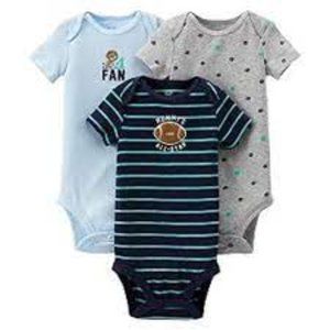 Carter's 3 piece My #1 Fans Football Bodysuits